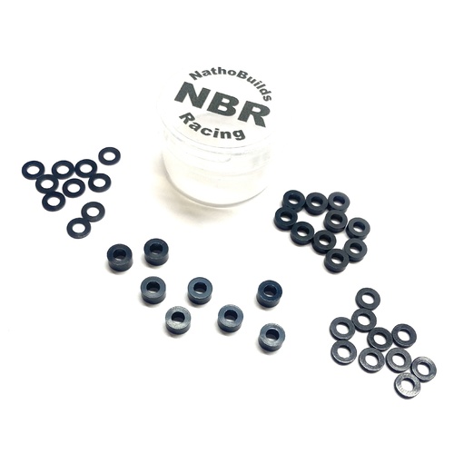 NathoBuilds M3 Ball Stud Washers Combo -  (All Sizes) - Black